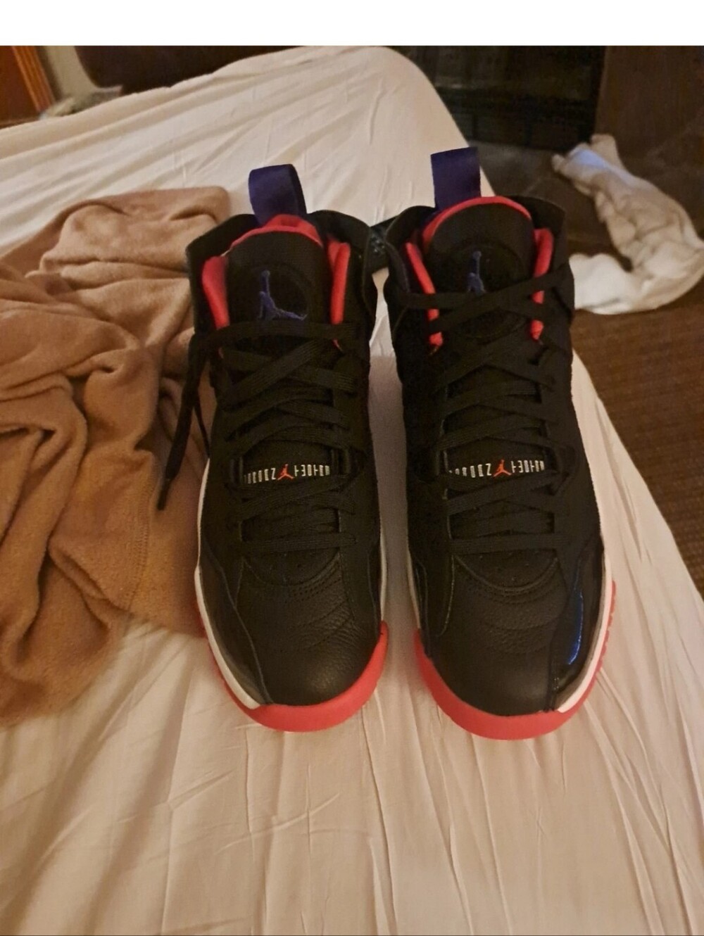 Nike Air Jordan Jumpman Two Trey Shoes Black/True Red-Dark Concord Women's Sz 10